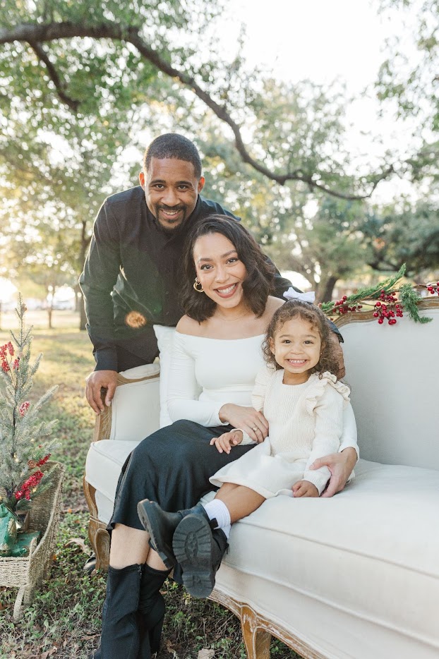 Justin, his wife, and daughter
